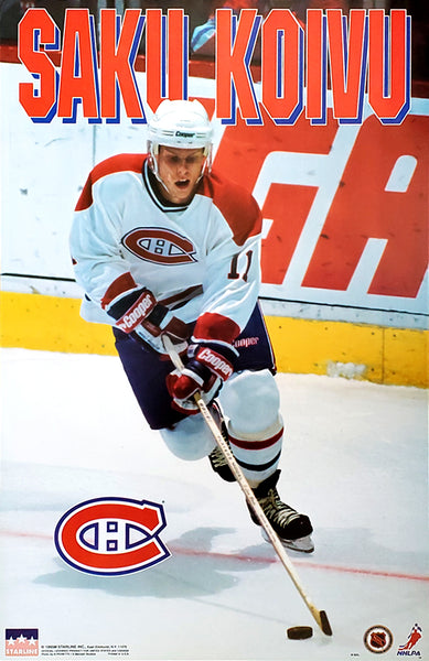 Saku Koivu "Action" Montreal Canadiens NHL Action Poster - Starline 1995