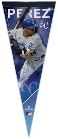 Salvador Perez Kansas City Royals Signature Series Official MLB Premium Felt Pennant - Wincraft Inc.