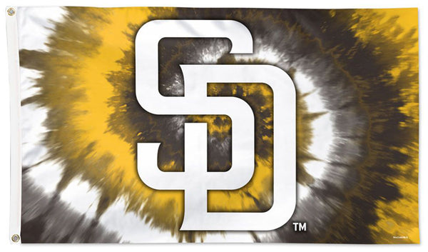 San Diego Padres SD Tie-Dye-Style MLB Baseball Deluxe-Edition 3'x5' Flag - Wincraft