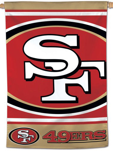 San Francisco 49ers Official NFL Team Logo and Script Style Team Wall BANNER - Wincraft Inc.