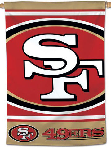 San Francisco 49ers Official NFL Team Logo and Script Style Team Wall BANNER - Wincraft Inc.