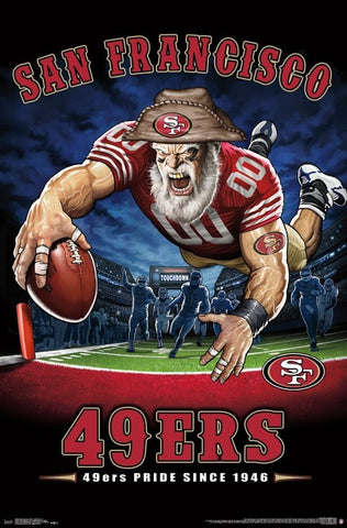 San Francisco 49ers "49ers Pride Since 1946" NFL Theme Art Poster - Liquid Blue/Trends Int'l.