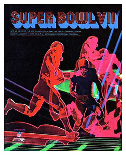 Super Bowl VII (1973) Event Poster Official Reprint