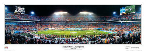 Super Bowl XLI (Indianapolis Colts vs. Bears 2/4/2007) "Champions" Panoramic Poster Print - Everlasting Images