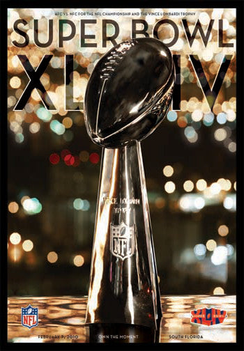 Super Bowl XLIV Official Theme Art Poster (Miami 2010) - Action Images