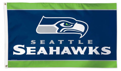 Seattle Seahawks Official NFL Football Team Logo Deluxe 3' x 5' Flag - Wincraft Inc.