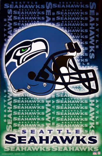 Seattle Seahawks Official NFL Football Helmet Logo Poster - Starline Inc.