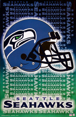 Seattle Seahawks Official NFL Football Helmet Logo Poster - Starline Inc.