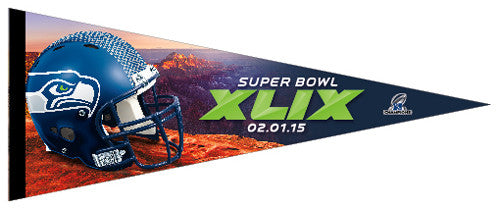Seattle Seahawks 2014 NFC Champions Super Bowl XLIX Premium Felt Commemorative Pennant - Wincraft