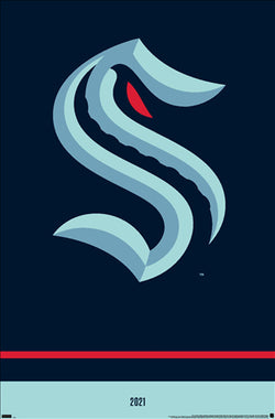 Seattle Kraken "Est. 2021" Official NHL Hockey Team Logo Poster - Costacos Sports