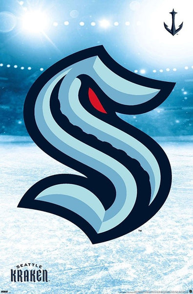 Seattle Kraken Official Team Logo Design NHL Hockey Wall Poster - Trends International