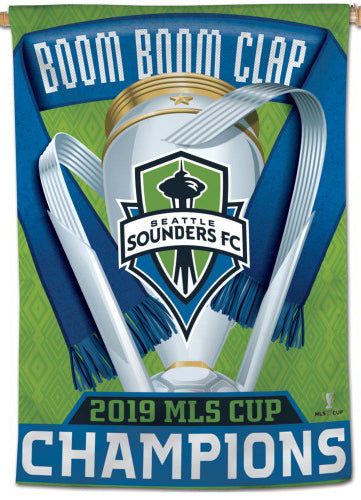 Seattle Sounders 2019 MLS Champions Official Commemorative Wall BANNER - Wincraft Inc.
