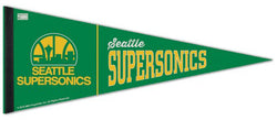 Seattle Supersonics Retro-1980s-Style NBA Basketball Premium Felt Pennant - Wincraft Inc.
