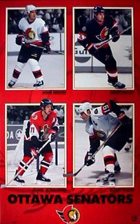 Ottawa Senators "Four Stars" Poster (Phillips, Redden, Alfredsson, Yashin) - T.I.L. 1999