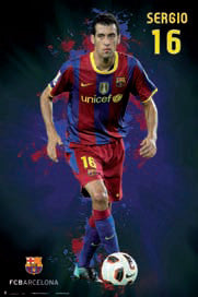 Sergio Busquets "SuperAction" FC Barcelona Soccer Poster - G.E. (Spain)
