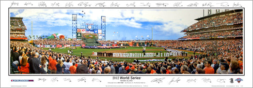 San Francisco Giants 2012 World Series AT&T Park Panoramic Poster Print (w/26 Signatures) - Everlasting Images