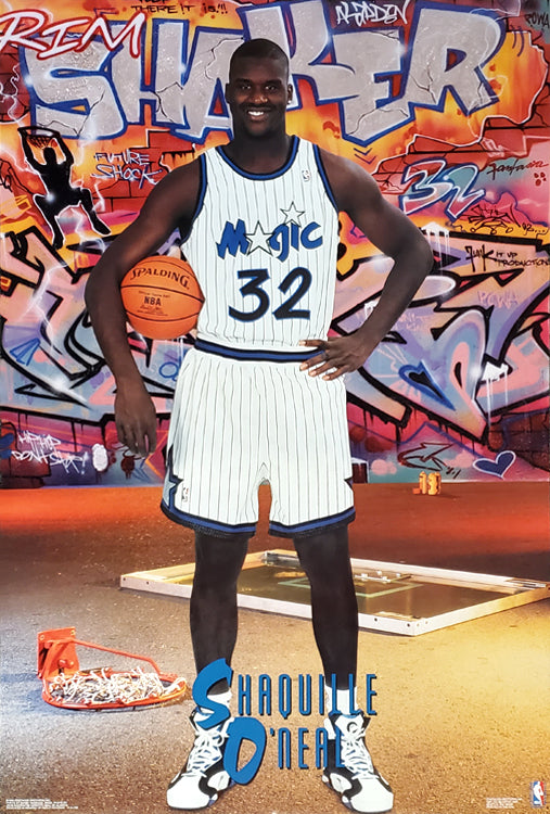 Shaquille O'Neal ROOKIE SLAM Orlando Magic 1993 Starline NBA Action  22x34 POSTER