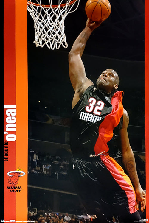 Shaquille O'Neal Floridian Miami Heat NBA Action POSTER - Costacos Sports  2006