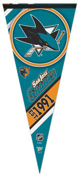 San Jose Sharks "Est. 1991" EXTRA-LARGE Premium Felt Collector's Pennant - Wincraft