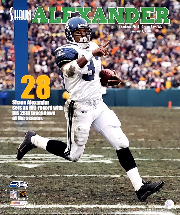 Shaun Alexander Touchdown Record Seattle Seahawks Premium Poster Print