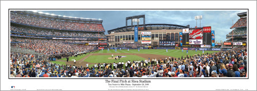 New York Mets Final Pitch at Shea Stadium (Sept. 28, 2008) Panoramic Poster Print - Everlasting Images Inc
