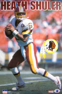 Heath Shuler "Action" Washington Redskins Poster - Starline 1994