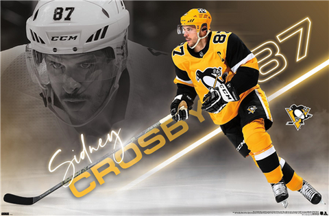 Sidney Crosby "Sensation" Pittsburgh Penguins Official NHL Hockey Wall POSTER - Costacos 2021