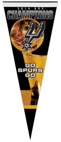 San Antonio Spurs 2014 NBA Champions Commemorative Premium Felt Pennant