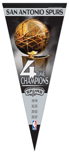 San Antonio Spurs 4-Time Champions EXTRA-LARGE Premium Felt Pennant