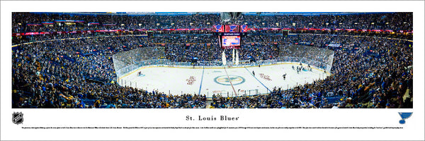 St. Louis Blues Enterprise Center NHL Game Night Panoramic Poster Print - Blakeway 2016