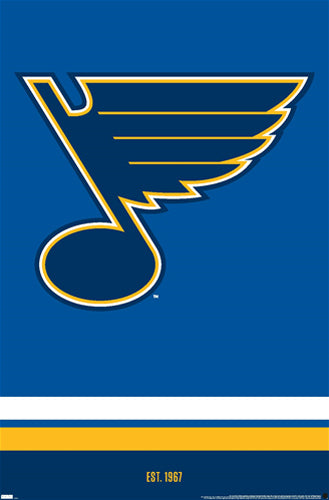 St. Louis Blues "Est. 1967" Official NHL Hockey Team Logo Poster - Costacos Sports