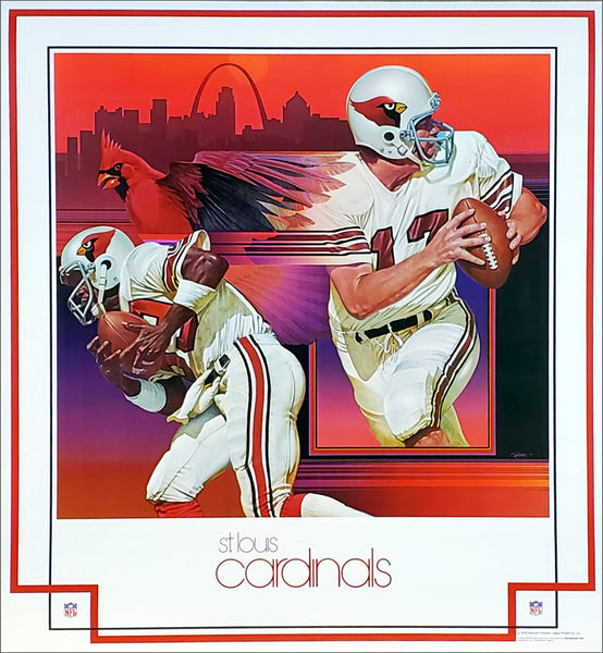 St. Louis Cardinals 1979 NFL Theme Art Poster by Chuck Ren - DAMAC Inc.