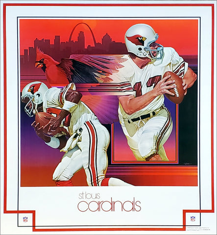 St. Louis Cardinals 1979 NFL Theme Art Poster by Chuck Ren - DAMAC Inc.