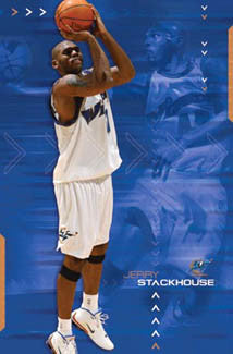 Jerry Stackhouse "Wizardry" Washington Wizards NBA Action Poster - Costacos 2003