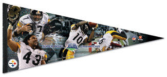Pittsburgh Steelers "Heroes" Super Bowl XLIII (2009) Champions XL 17x40 Pennant - Wincraft Inc.