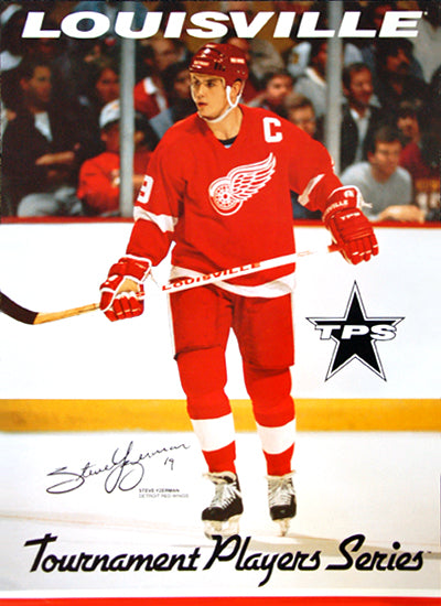 Steve Yzerman Louisville TPS Signature Series Detroit Red Wings NHL Action Poster (1991)