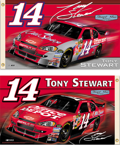 Tony Stewart "New Era" 2009 NASCAR #14 Chevy Impala 3'x5' Flag