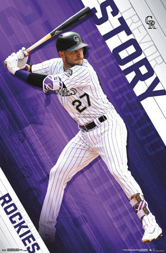 Trevor Story "Superstar" Colorado Rockies Official MLB Baseball Action POSTER - Trends International