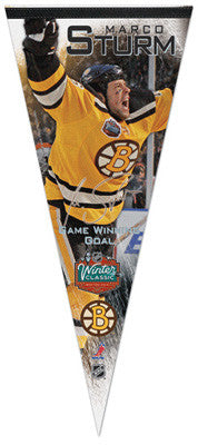 Marco Sturm "Game Winning Goal" XL Premium Felt Pennant - Wincraft