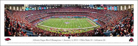 Sugar Bowl 2011 Panoramic Poster (Ohio State 31, Arkansas 26) - Blakeway