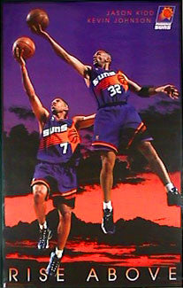 Jason Kidd and Kevin Johnson "Rise Above" Phoenix Suns Poster - Costacos 1997