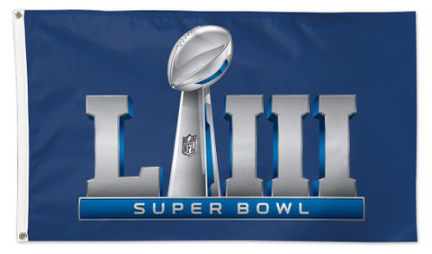 Super Bowl LIII (Atlanta 2/3/2019) Official Game Logo Deluxe-Edition 3'x5' Flag - Wincraft Inc.
