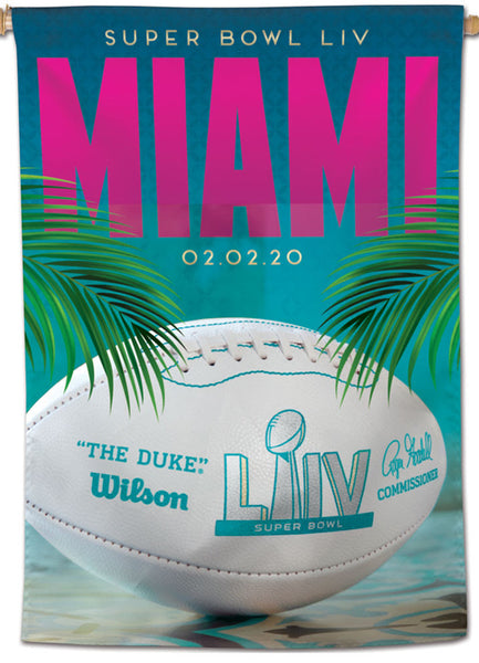 Super Bowl LIV (Miami 2020) Official NFL Championship Event 28x40 BANNER Flag - Wincraft Inc.