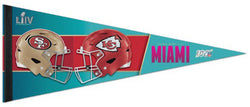 Super Bowl LIV "Dueling Helmets" (49ers vs. Chiefs) Premium Felt Commemorative Pennant - Wincraft 2020