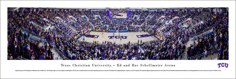 TCU Horned Frogs Basketball Schollmaier Arena Game Night Panoramic Poster Print - Blakeway 2018