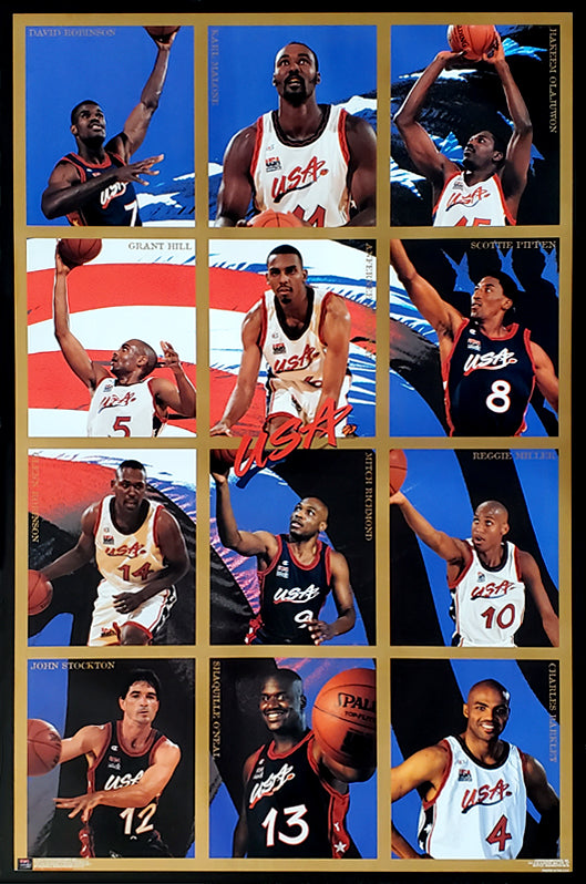 Team USA Basketball 1996 Olympics Dream Team Official Poster