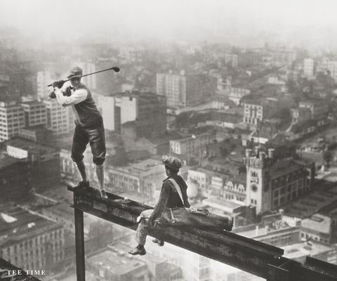 Golf on a Skyscraper "Tee Time" by Charles C. Ebbets Premium Poster - McGaw Graphics