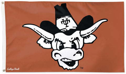 University of Texas Longhorns "Scowling Bull" Retro-Style NCAA Deluxe-Edition 3'x5' Flag