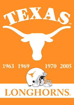 Texas Longhorns "4-Time Football Champs" Banner - BSI