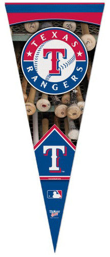 Texas Rangers "Batrack" Dual-Logo Premium MLB Felt Pennant - Wincraft